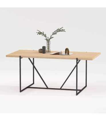 Söögilaud CINDY 160x90xH75cm, melamiin tamm