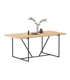 Söögilaud CINDY 180x90xH75cm, melamiin tamm