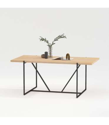 Söögilaud CINDY 180x90xH75cm, melamiin tamm