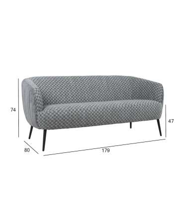 Диван ACCENT 179x80xH74см, серый