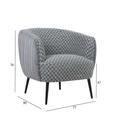 Кресло ACCENT 77x80xH74см, серое