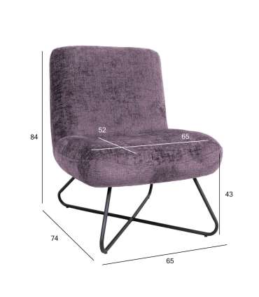 Tugitool FARICA 65x74xH84cm, veinipunane