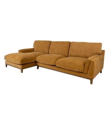 Nurgadiivan BASIL VN 298x156/100xH96cm, tumekollane