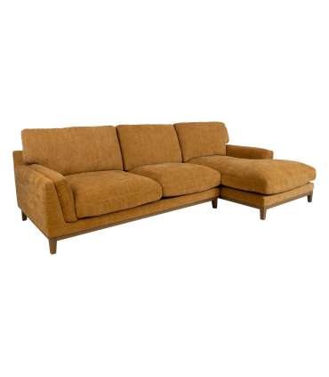 Nurgadiivan BASIL PN 298x100/156xH96cm, tumekollane