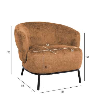 Tugitool GEMALA 84x84xH75cm, oran˛