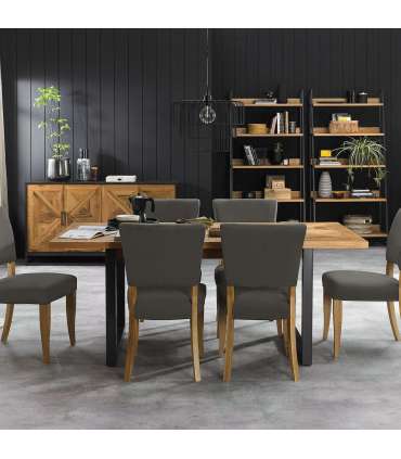 Söögilaud INDUS 190/240x100xH76,5cm, tamm