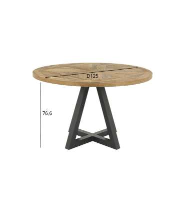 Söögilaud INDUS D125xH76,6cm, tamm