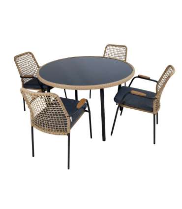 Aiamööblikomplekt PRUSSIA laud ja 4 tooli