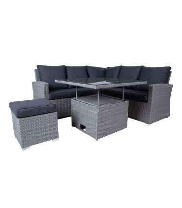 Aiamööblikomplekt SAMUEL laud, nurgadiiv