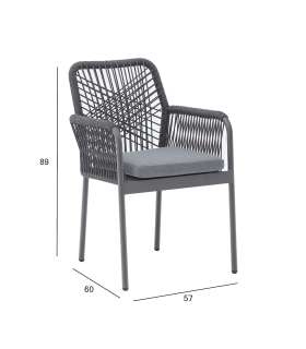 Стул HELA 57x60xH89см, серый