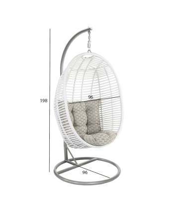 Подвесное кресло CORA 96xD96xH198см, белый