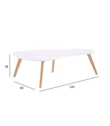 Придиванный столик SCARLETTE 120x60xH38cм, белый