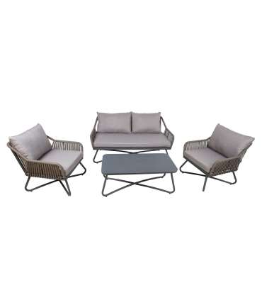 Aiamööblikomplekt ANDROS laud, diivan ja 2 tooli