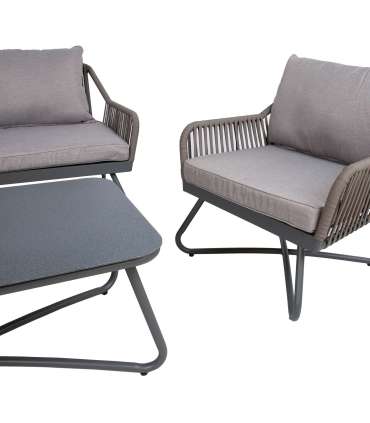 Aiamööblikomplekt ANDROS laud, diivan ja 2 tooli