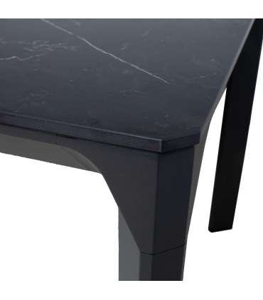 Стол CARVES с каменной столешницей 180x90xH75см, антрацит