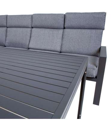 Aiamööblikomplekt CASTEN laud ja nurgadiivan