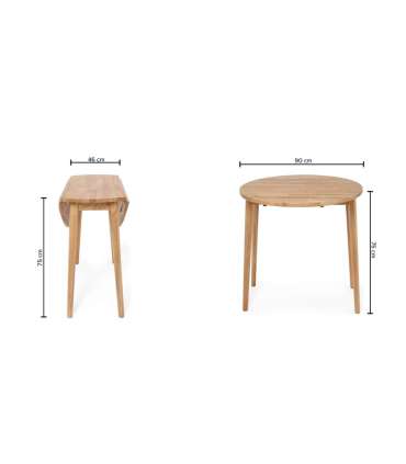 Klapplaud BIRKA D90xH75cm, tamm