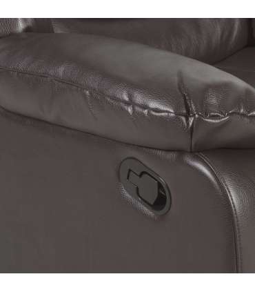 Tugitool DIXON recliner, elevandihall kunstnahk, 99x95xH102cm, puit, vineer
