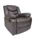 Tugitool DIXON recliner, elevandihall kunstnahk, 99x95xH102cm, puit, vineer