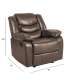 Tugitool DIXON recliner, elevandihall kunstnahk, 99x95xH102cm, puit, vineer