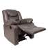 Tugitool DIXON recliner, elevandihall kunstnahk, 99x95xH102cm, puit, vineer
