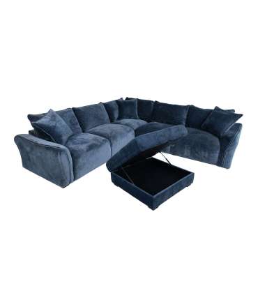 Nurgadiivan ja tumba DIVI 276x276x102xH84cm, tumesinine