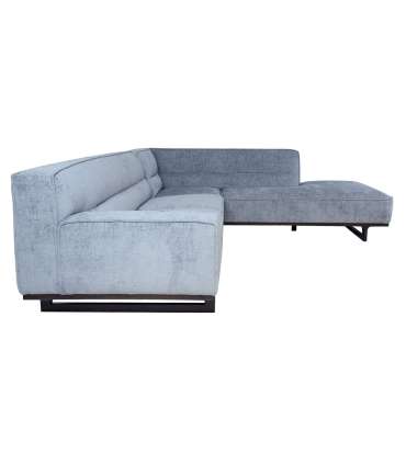 Nurgadiivan HASSO PN 272x95/240xH79cm, hõbehall