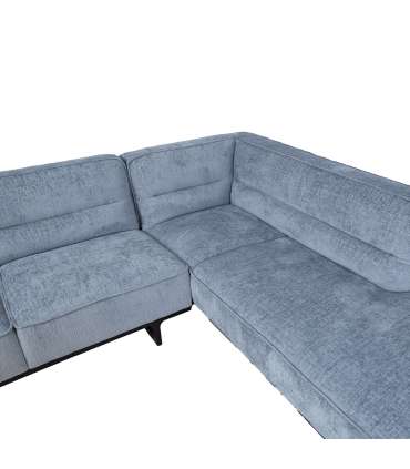 Nurgadiivan HASSO PN 272x95/240xH79cm, hõbehall