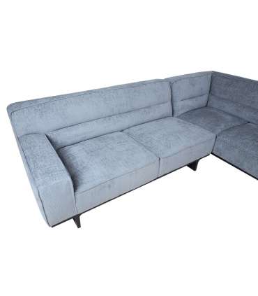 Nurgadiivan HASSO PN 272x95/240xH79cm, hõbehall