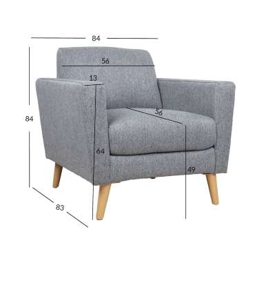 Tugitool KAILI 84x83xH84cm, hall