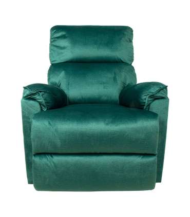 Кресло-реклайнер GUSTAV с ручным механизмом, зеленый бархат