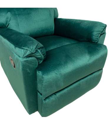 Tugitool GUSTAV manuaalne recliner, roheline samet