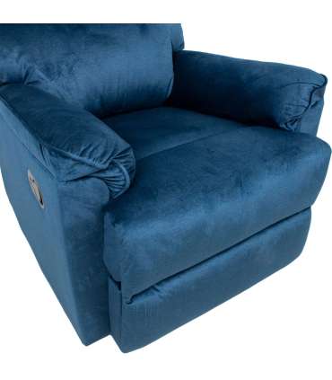 Tugitool GUSTAV manuaalne recliner, tumesinine samet