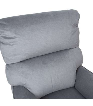 Tugitool GUSTAV manuaalne recliner, helehall samet