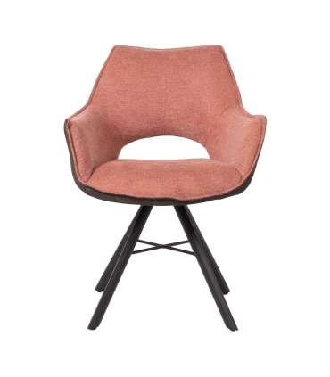 Tool EDDY 60x62xH81,5cm, lõheroosa/tumehall, pöörlev