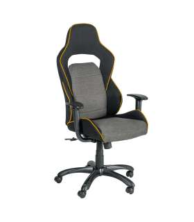 Töötool COMFORT, 69x68xH120-130cm, must/hall/oran˛, polüesterkangas, plastik