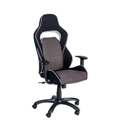 Töötool COMFORT 69x68xH120-130cm, must/hall/valge, polüesterkangas, kunstnahk, plastik