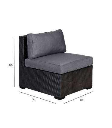 Средняя часть модульного дивана SEVILLA NEW, черный