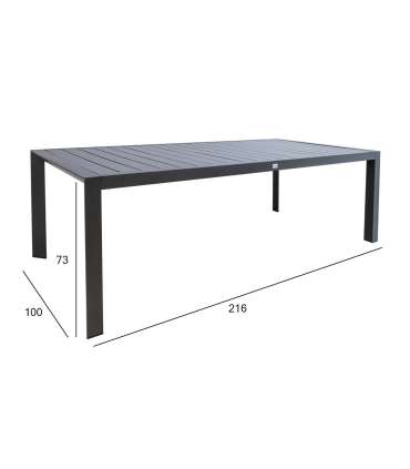 Стол TOMSON 216x100xH73см, тёмно-серый