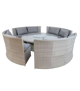 Комплект садовой мебели ASCOT стол и 4 скамейки, серый