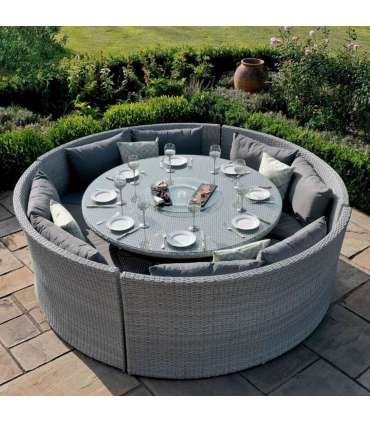 Комплект садовой мебели ASCOT стол и 4 скамейки, серый