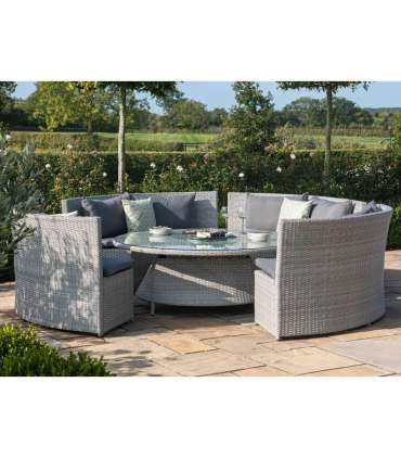 Комплект садовой мебели ASCOT стол и 4 скамейки, серый