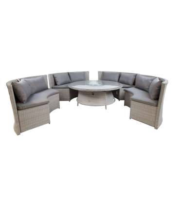 Комплект садовой мебели ASCOT стол и 4 скамейки, серый