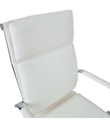 Töötool ULTRA 54,5x60xH106,5-116,5cm, valge kunstnahk