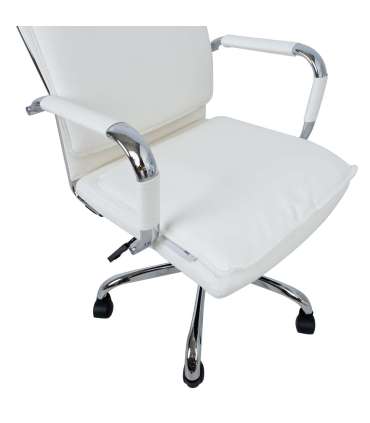 Töötool ULTRA 54,5x60xH106,5-116,5cm, valge kunstnahk