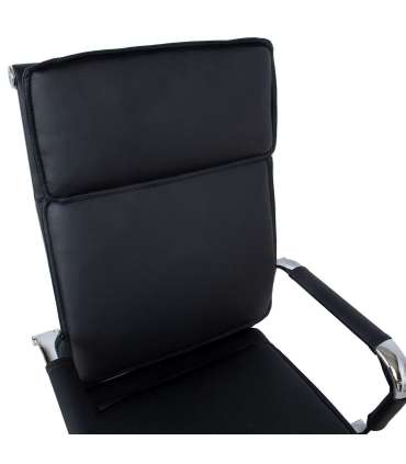 Töötool ULTRA 54,5x60xH106,5-116,5cm, must kunstnahk