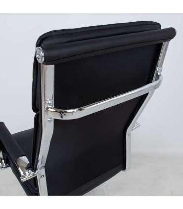 Töötool ULTRA 54,5x60xH106,5-116,5cm, must kunstnahk