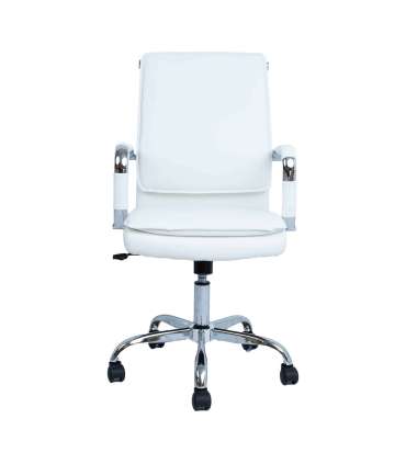 Töötool ULTRA 54,5x63xH94-104cm, valge kunstnahk