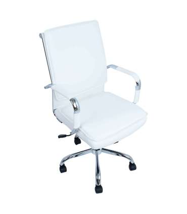 Töötool ULTRA 54,5x63xH94-104cm, valge kunstnahk