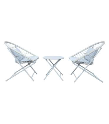 Rõdukomplekt YOLANDA 2 tooli ja laud, he